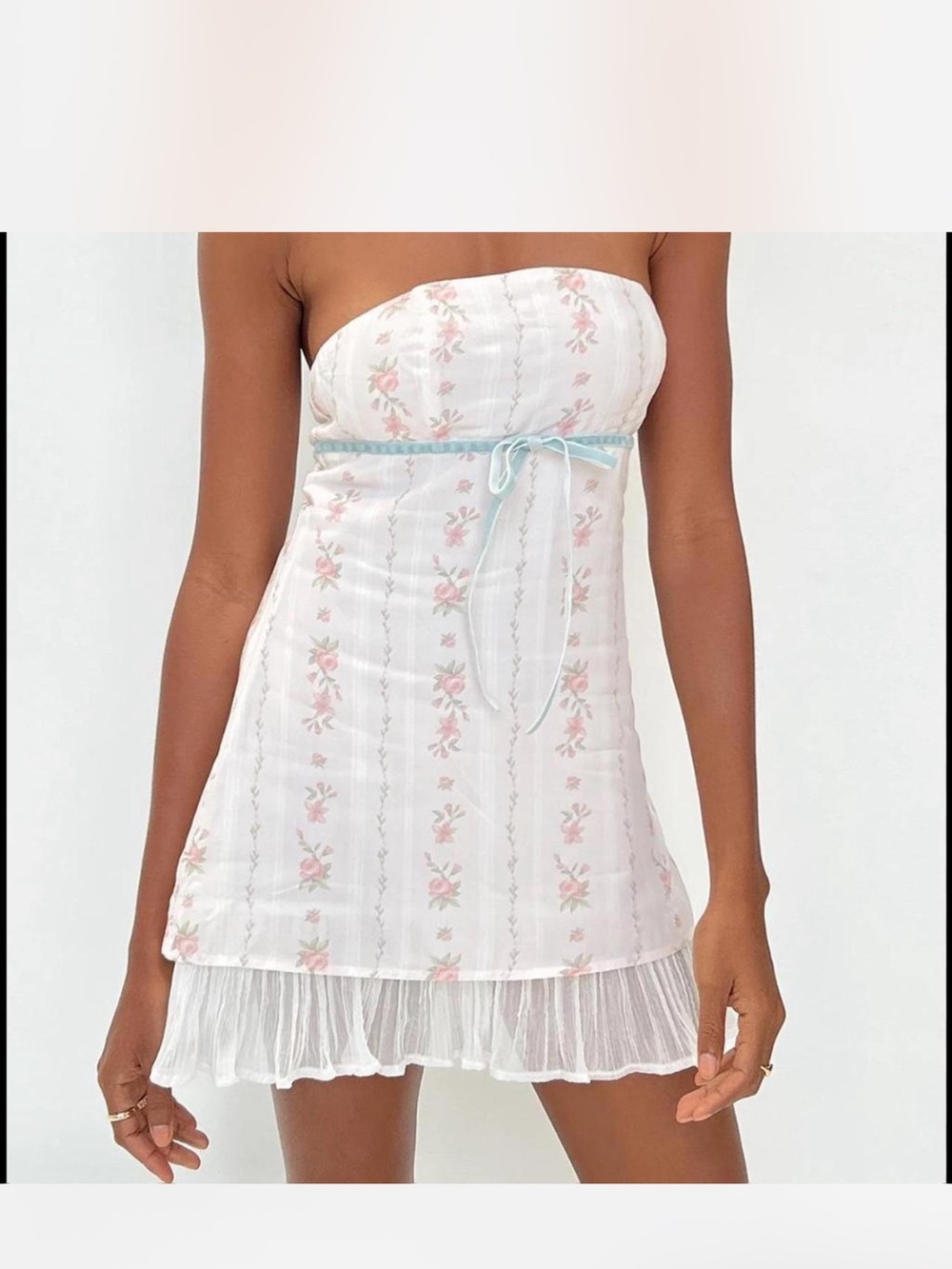 Princess Polly White Strapless Mini Dress